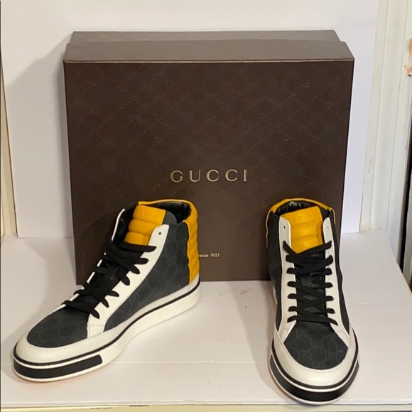 Gucci Monogrammed Hi-Top Sneakers (Like New) - Picture 1 of 8